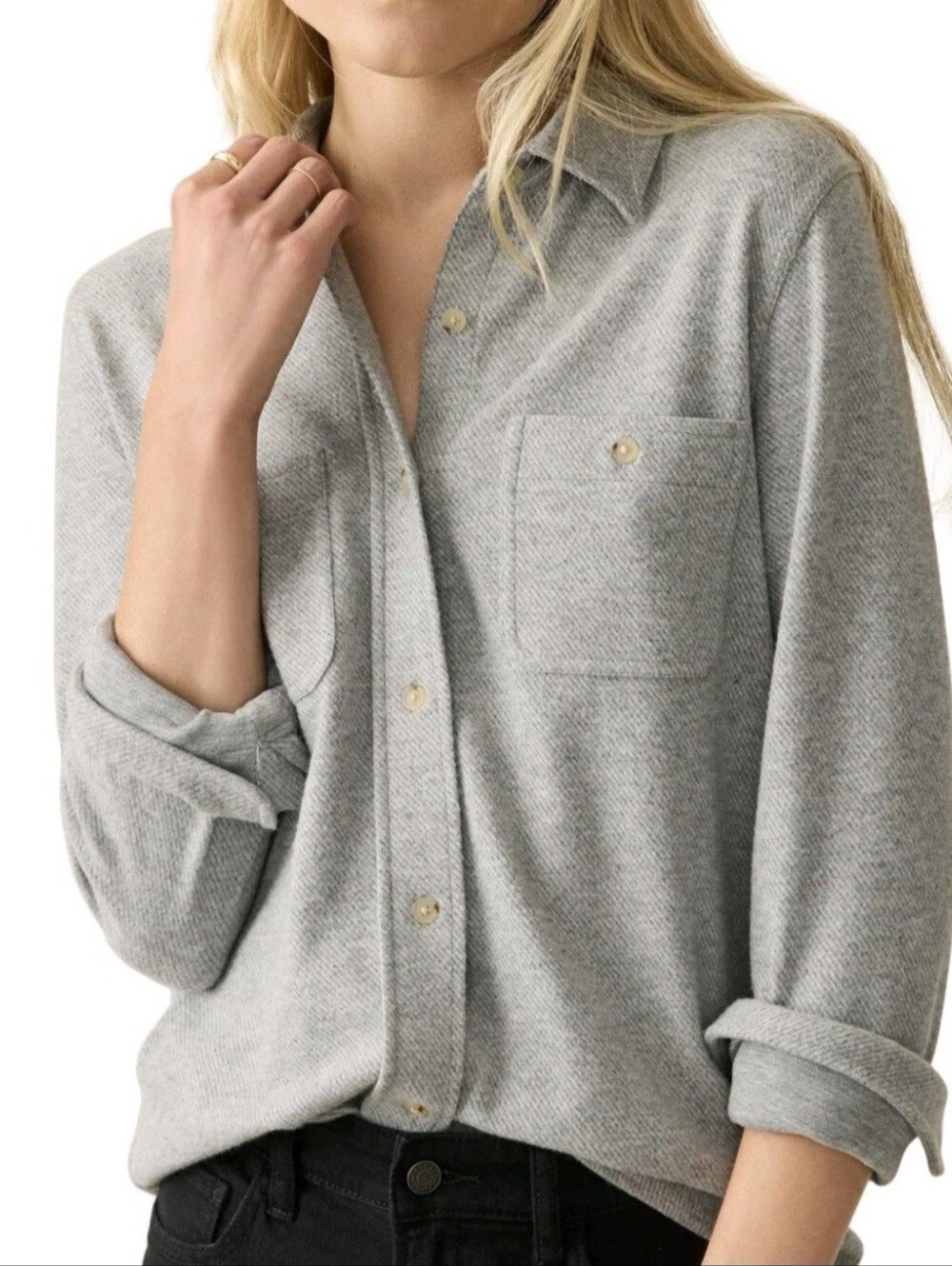 Faherty Gray Legend Sweater Shirt